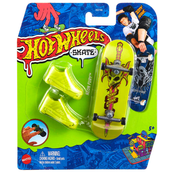 Hot Wheels Skate Veículo de Brinquedo Skateboard Neon Fury™ com Tenis