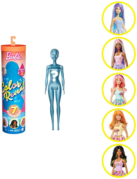 Barbie Color Reveal Doll with 7 Surprises Square Imports