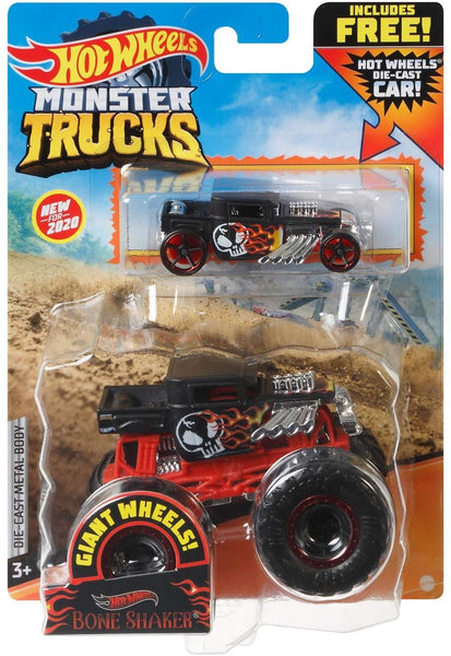 Hot Wheels Monster Trucks Bone Shaker Vehicle with Giant Wheels – Square  Imports