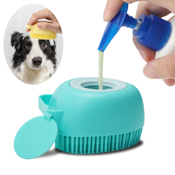 Pet Shower Brush Portable Soft Silicone Massager Cleaning Tools