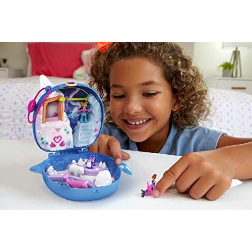 Polly Pocket Freezin' Fun Narwhal Compact with Fun Reveals