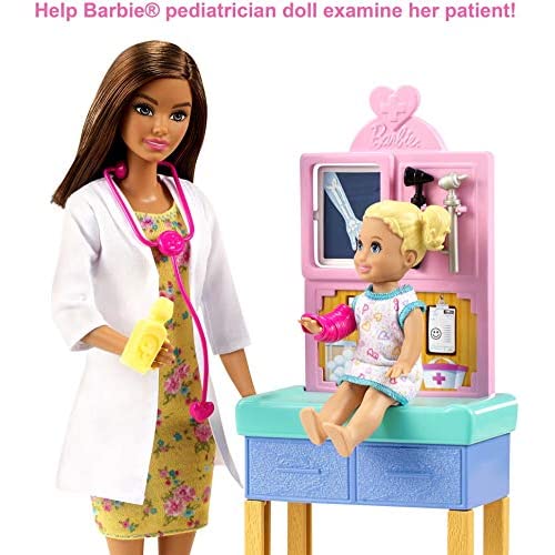 Barbie Pediatrician Playset Brunette Doll – Square Imports