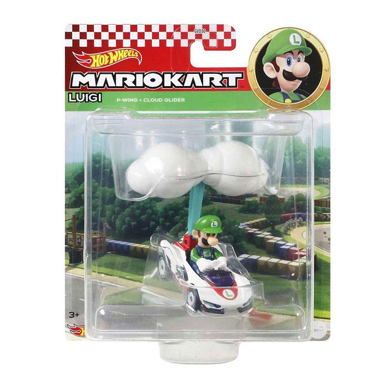 Mario Kart Luigi in P-Wing Kart with Cloud Glider