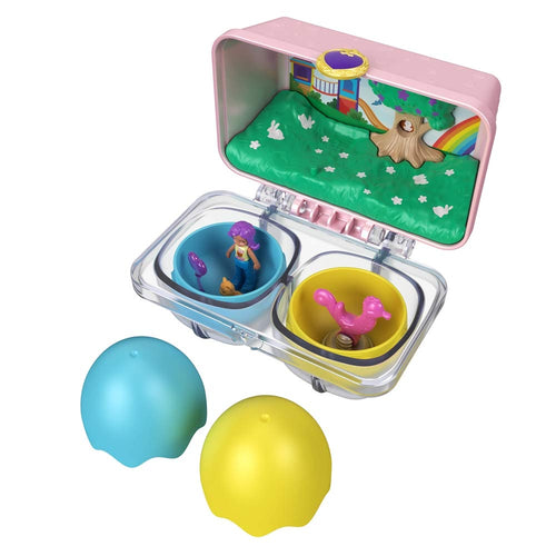 Polly Pocket Mystery Surprise Egg Carton - Pink Rainbow Playground Theme