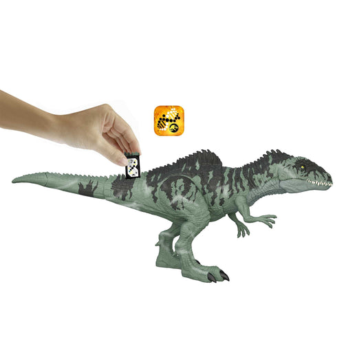 Jurassic World Dominion Dinosaur Toy, Strike N Roar Giganotosaurus Action Figure with Striking Motion and Sounds