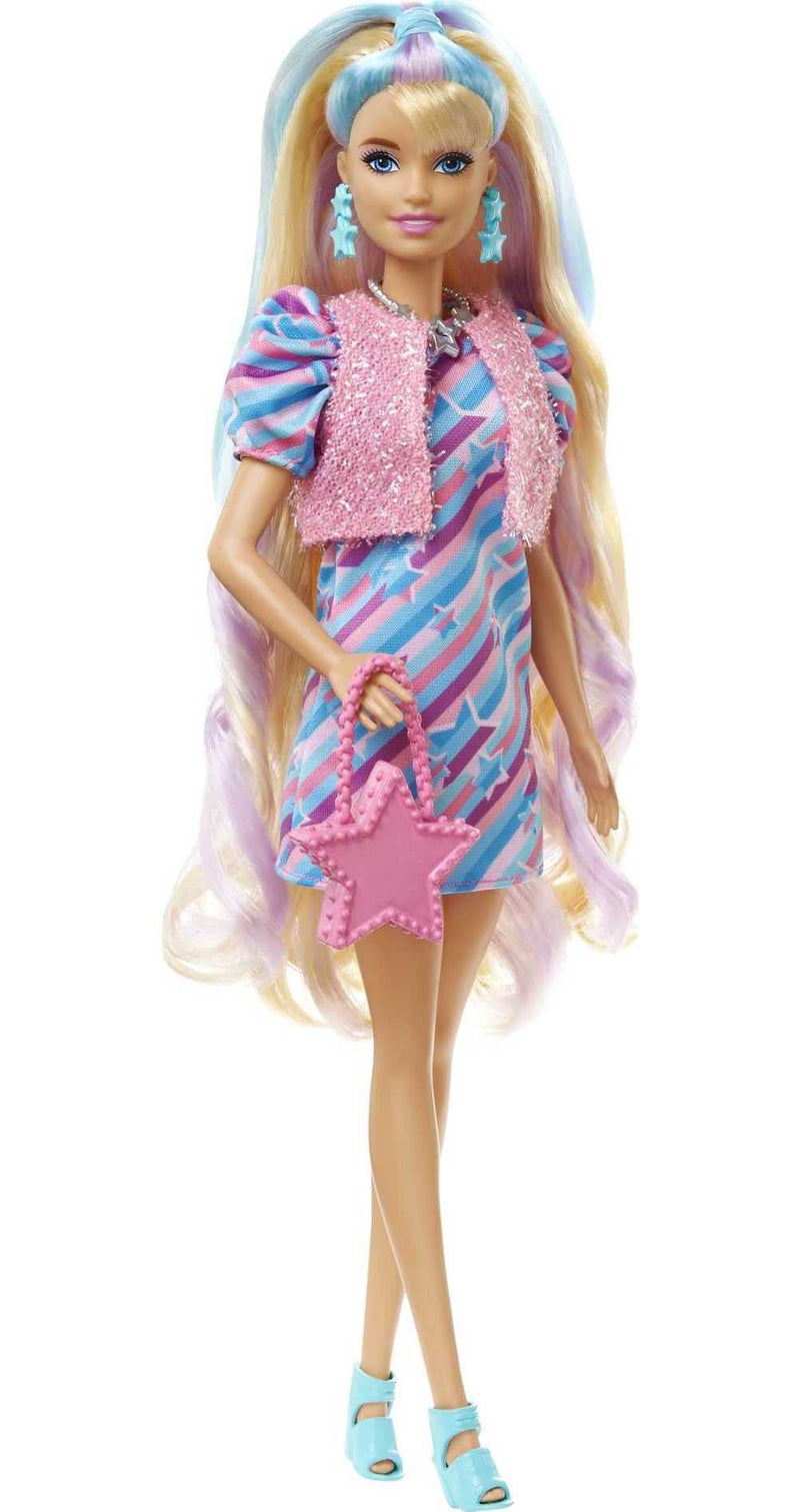 Barbie Totally Hair Star-Themed Doll, 8.5 inch Fantasy Hair