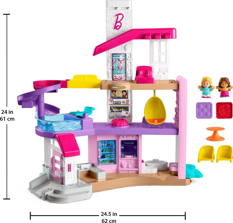 Barbie Little DreamHouse by Fisher-Price Little People, Interactive Toddler Playset