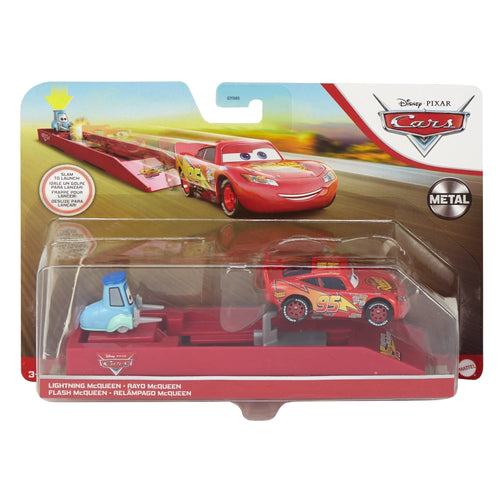 Pixar Cars Slam Metal Series Lightning McQueen & Launcher