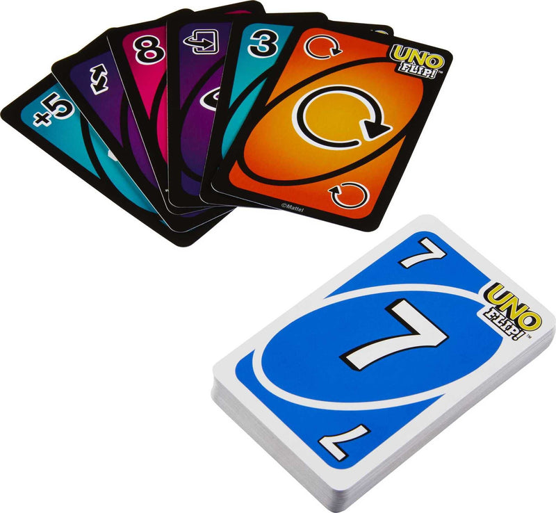 UNO FLIP! Family Card Game, with 112 Cards in a Sturdy Storage Tin