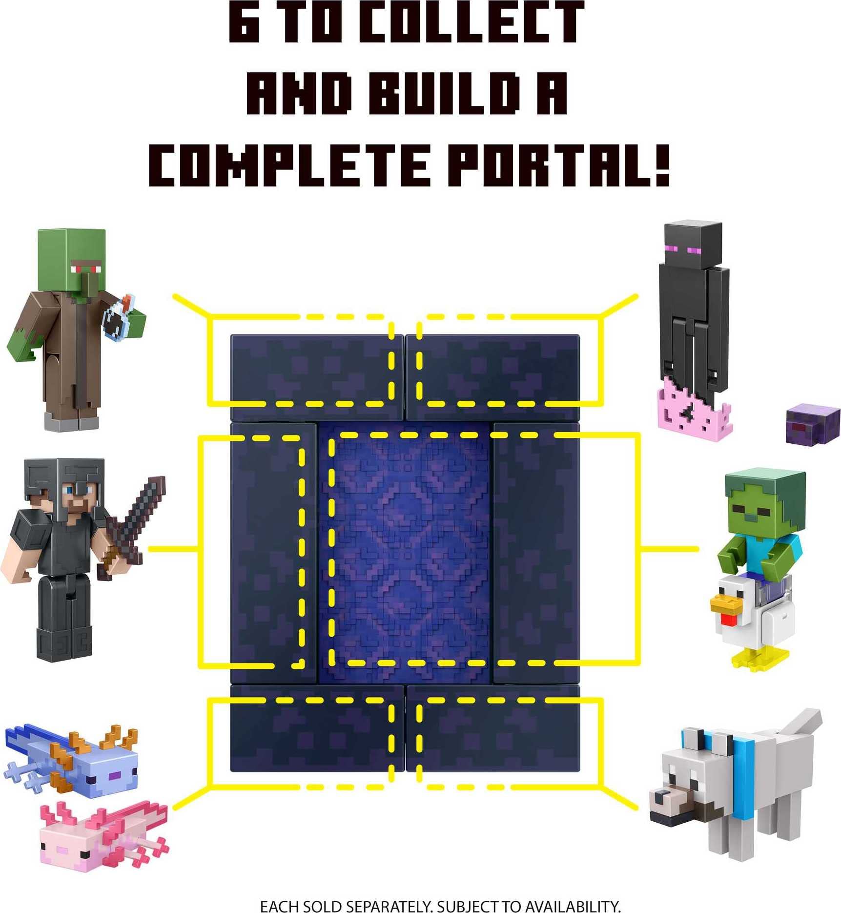 Boneco Minecraft Vanilla Enderman + Parte Do Portal - Alfabay