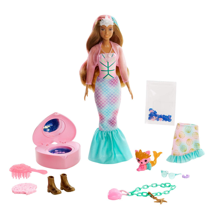 Barbie Color Reveal Peel Mermaid Fashion Reveal Doll Set with 25