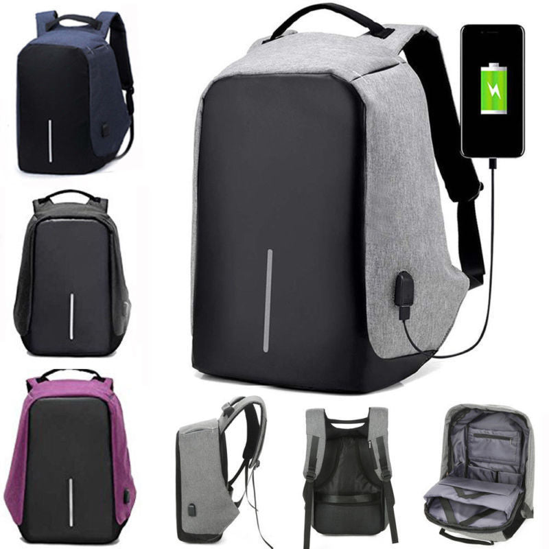 High School Backpack with USB Charging Port Anti-theft Large