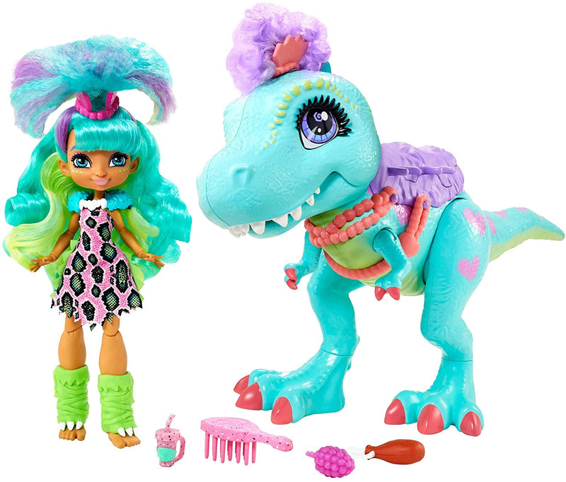 Mattel Cave Club Rockelle Doll and Tyrasaurus Dinosaur Pal Playset