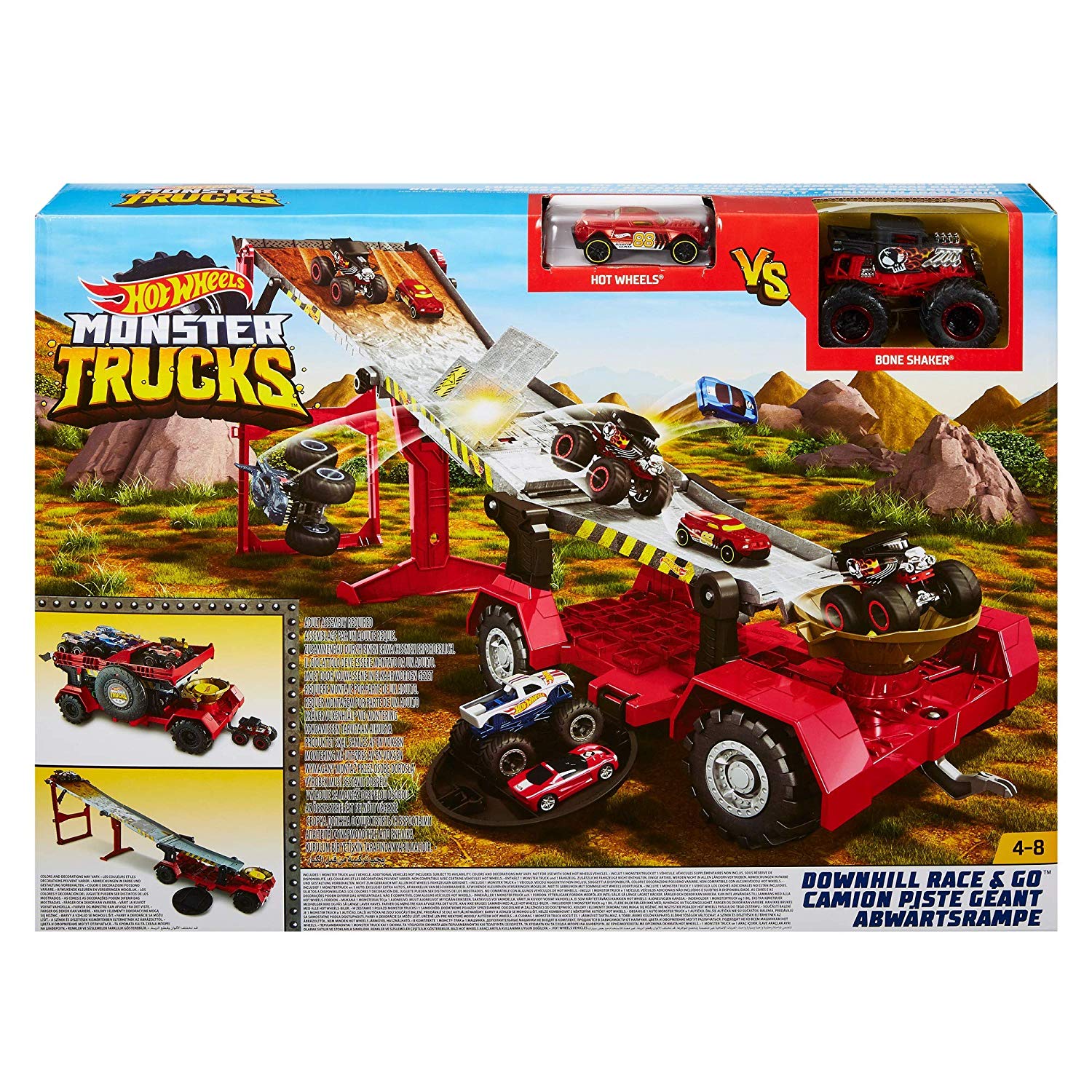 Hot Wheels Monster Trucks Go Downhill Racing! 🚗 🔥 - Monster