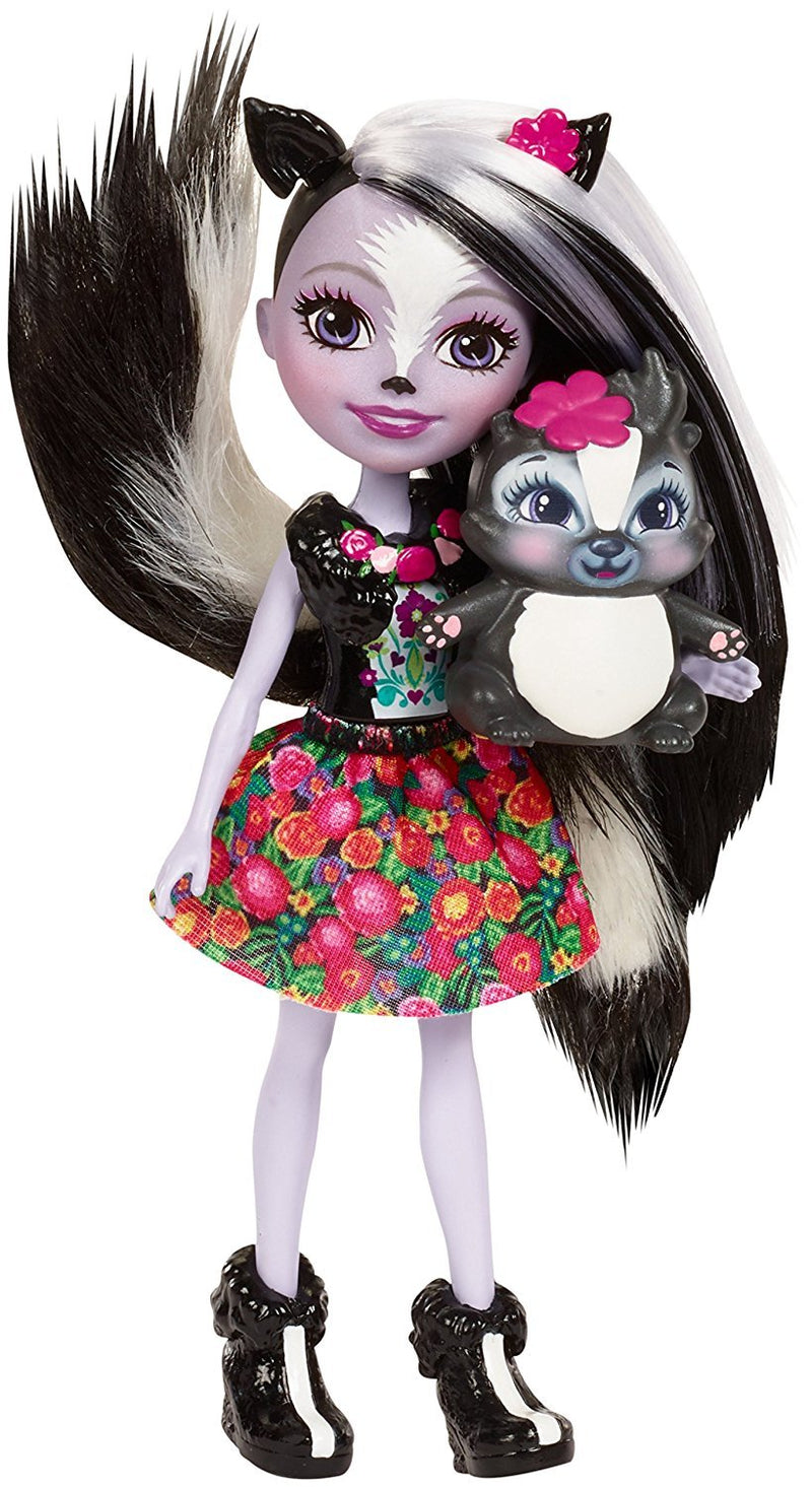 Enchantimals Sage Skunk & Sabella Skunk Sister Dolls & 2 Animal Figures  Multicolor