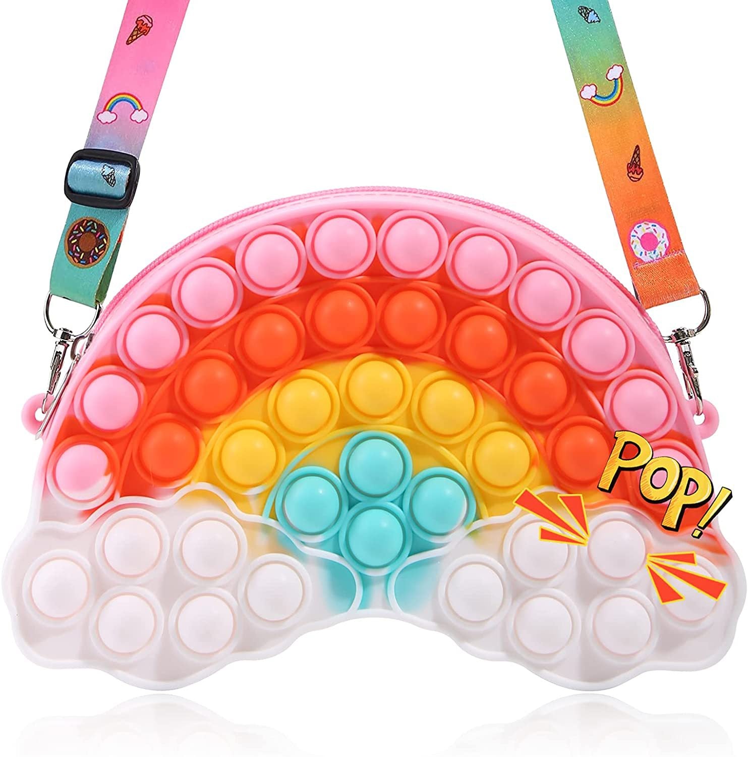 Newest Rainbow Popping Coin Bag Popular Purse Bubble Cute Girl Kawaii  Keychain Bag Silicone Coin Purse - China Fidget Purse and Coin Bag price