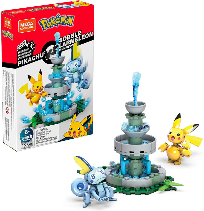 Mega Construx Pokemon Pikachu vs. Sobble Figure Building Set