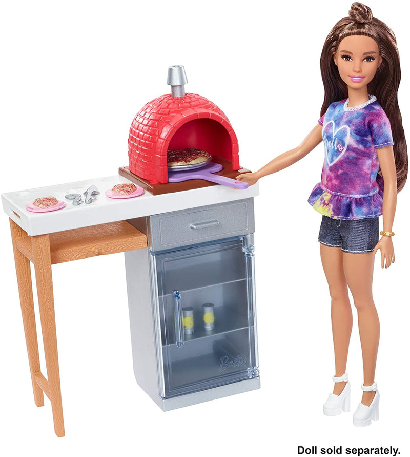 Barbie pizza store oven set