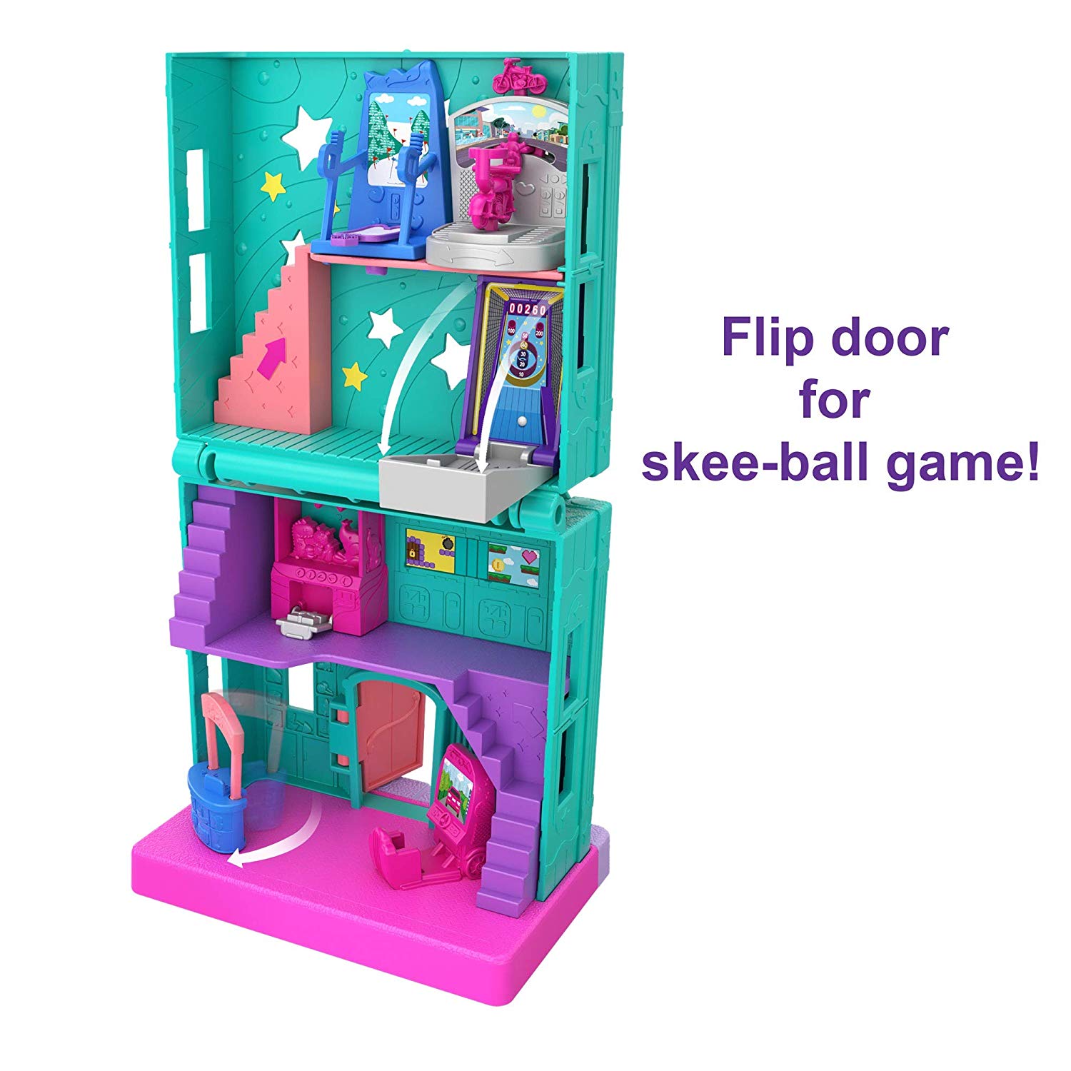 Polly Pocket Race & Rock Arcade Compact – Square Imports