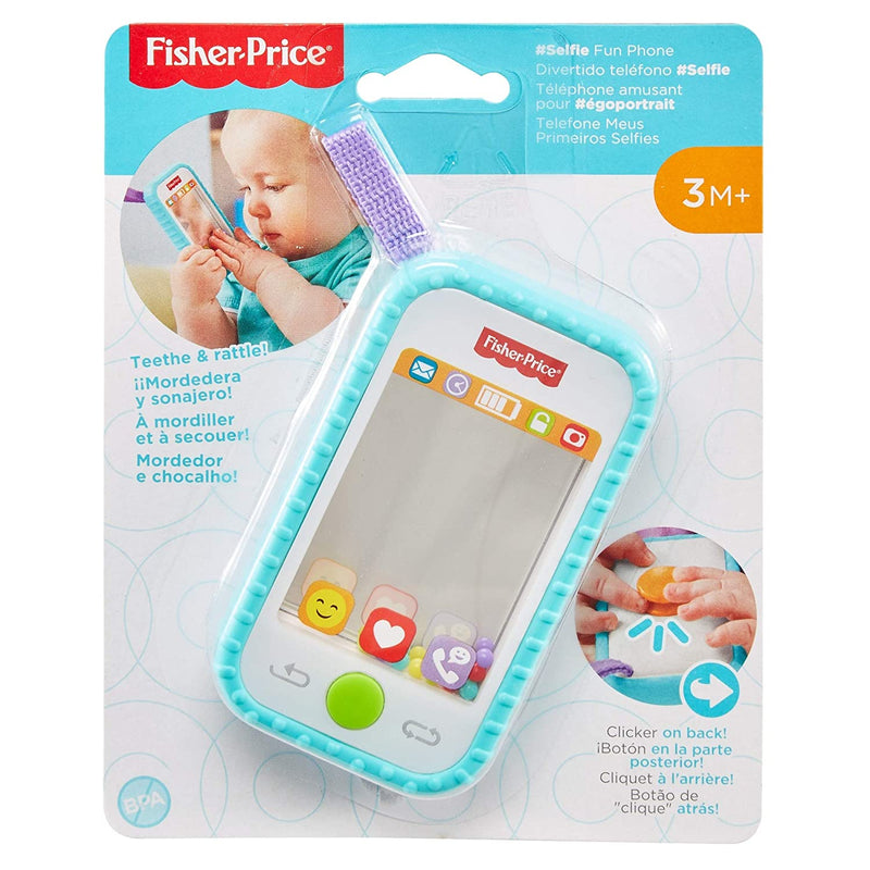 Fisher-Price Selfie Fun Phone, Baby Rattle, Mirror and Teething Toy