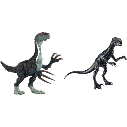 Jurassic World Dominion Sound Slashin Therizinosaurus Figure & Kingdom Indoraptor Dinosaur Action Figure