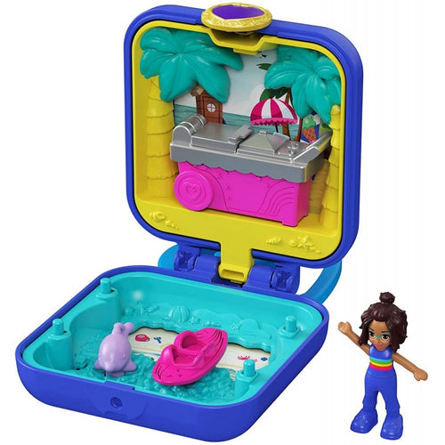 Polly Pocket Shani Tropical Beach Compact With Mobile Ice Cream Cart