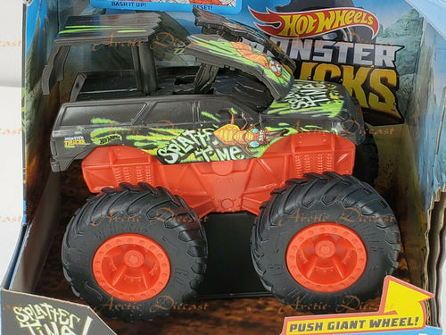 Hot Wheels Bash-Ups Monster Trucks Splatter Time Push Giant Wheels