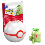 MEGA Pokemon Chikorita Building Set with 19 Compatible Bricks and Pieces and Poke Ball