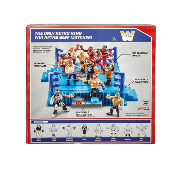 Mattel WWE Official Retro Throwback Wrestling Ring Play Set with Remov ...